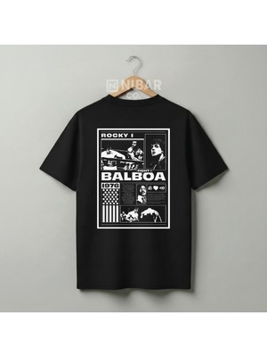 Nubarco Rocky Balboa Efsane Boksör Tasarımlı Premium Pamuklu Unisex Tişört Yüksek Kalite