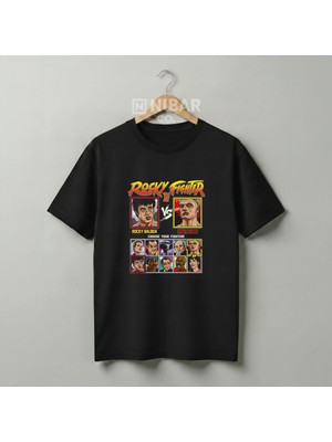 Nubarco Rocky Balboa Efsane Boksör Tasarımlı Premium Pamuklu Unisex Tişört Yüksek Kalite