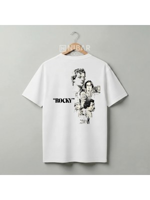 Nubarco Rocky Balboa Efsane Boksör Tasarımlı Premium Pamuklu Unisex Tişört Yüksek Kalite