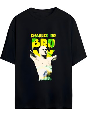 Nubarco Ufc Charles Oliveira Özel Tasarım Unisex Premium Pamuklu Baskılı Tişört