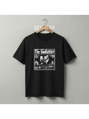 Nubarco The Godfather Baskılı Unisex Premium %100 Pamuklu Tişört - Özel Tasarım