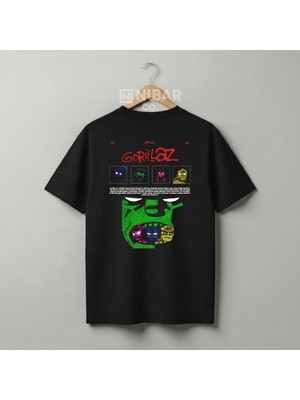 Nubarco Gorillaz Rock Özel Tasarım Pamuklu Tişört