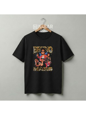 Nubarco Bruno Mars Tasarımlı Premium Pamuklu Unisex Tişört - Yüksek Kalite Baskılı
