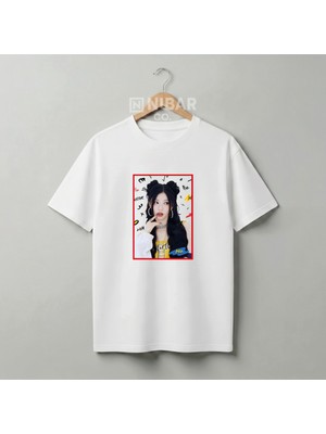 Nubarco Ahyeon Babymonster Tasarımlı Premium Pamuklu Unisex Tişört Yüksek Kalite