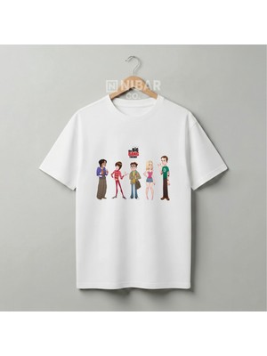 Nubarco The Big Bang Theory Özel Tasarım Premium Unisex Oversize %100 Pamuklu T-Shirt