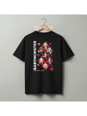 Nubarco Ahyeon Babymonster Tasarımlı Premium Pamuklu Unisex Tişört Yüksek Kalite