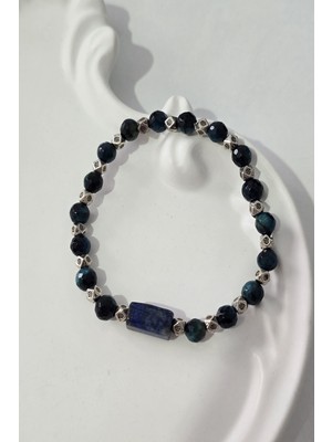 c-bhadu naturel Sertifikalı Lapis Lazuli, Mavi  Kaplangözü  Doğaltaş Bileklik