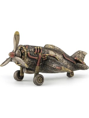 Empressco Karışık Steampunk Uçak Biblo, Dekoratif Obje, 13,5X18X7 cm