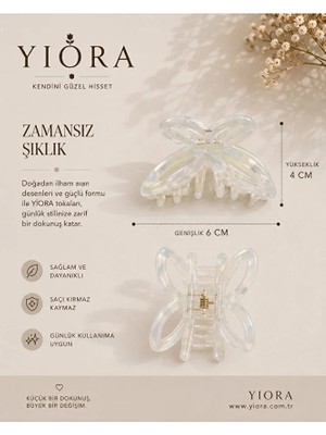 Yiora Premium Seri Ithal Asetat Kemik Toka Küçük Boy (5-6 Cm)