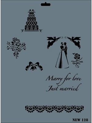 Fırsatkolik Mey Ithalat® Rich New Seri N-128 Stencil 35X25 cm