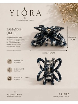 Yiora Premium Seri Ithal Asetat Kemik Toka Küçük Boy (5-6 Cm)