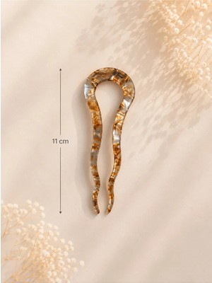 Yiora Premium Seri Ithal Asetat Fransız Topuz Tokası 11 cm