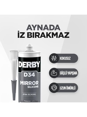 Skygo D34 Ayna Silikonu Şeffaf - 320G