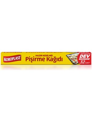 Skygo Hazır Kesilmiş Pişirme Kağıdı 32 Adet Dev Ekonomi 42X37 Cm, Helal Sertifikalı, Fırında Tavuk, Et, Tatlı, Börek Pişirmek Için Yüksek Dayanıklı Hazır Fırın Pişirme Kağıdı Yapışmaz Yanmaz