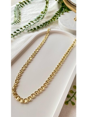 Shesra Vıp 14K Halka Parlak Zincir 50 cm Kolye