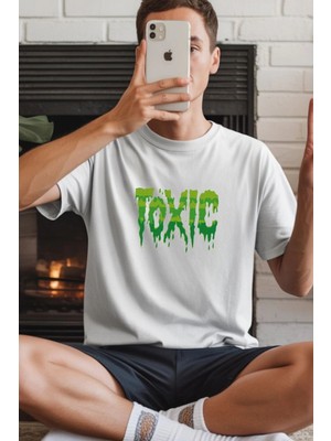 Aydogan's Unisex Oversize Baskılı T-Shirt  Pamuklu Süprem Kumaş Bisiklet Yakalı Kısa Kollu