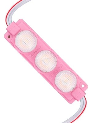 Powermaster 12 Volt 3 Watt Pembe LED Modül - 74X20 mm - 3030 Çip