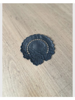 Marys Concept Gül Desen Kokteyl Peçete - 6lı Siyah