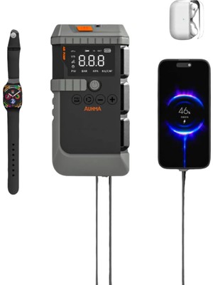 Palmira Demir Araç Lastik Basınç Pompası Akü Takviye Powerbank ve Sos Işıklı Çok Fonksiyonlu Cihaz
