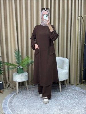 Ly Leyo Tekstil Çıtçıtlı Tunik Pantolon Takım