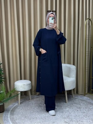 Ly Leyo Tekstil Çıtçıtlı Tunik Pantolon Takım