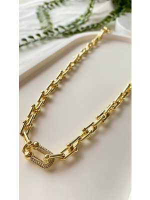 Shesra Vıp 14K Tiffaniy Taşlı 50 cm Kolye