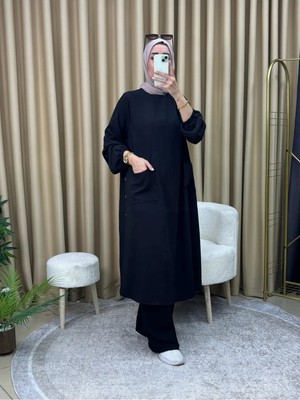 Ly Leyo Tekstil Çıtçıtlı Tunik Pantolon Takım