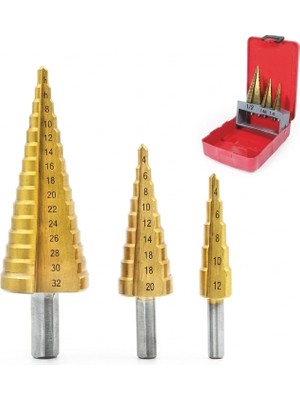 Filo Kademeli Matkap Ucu Seti (4-12 ve 4-20 ve 4-30 Mm)