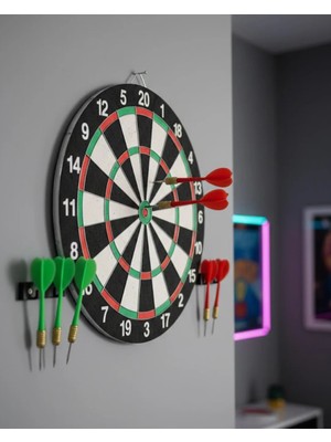 Palmira Demir Şık Tasarımlı Dart Tahtası 12 Inç Dayanıklı Ahşap Gövde