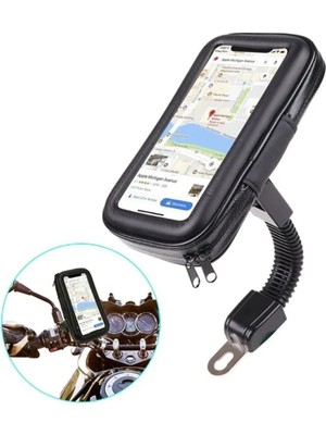 Palmira Demir Su Geçirmez Motosiklet Telefon Tutucu Evrensel Gidon Montaj Navigasyon Standı