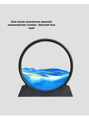 Palmira Demir Şeffaf Dekoratif Kum Saati – Dayanıklı Gövde, Minimalist Stil, Masa ve Vitrin Aksesuarı