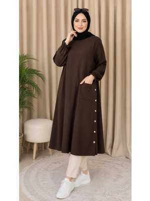 Ly Leyo Tekstil Uzun Cepli Yazlık Tunik 120CM