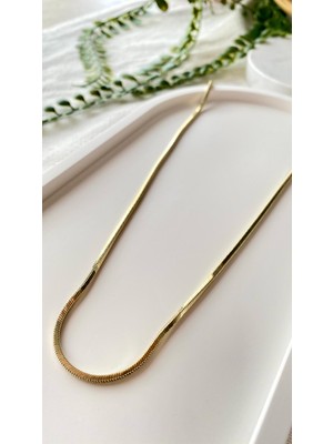 Shesra Vıp 14K Kare Zincir 50 cm Kolye