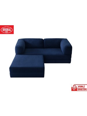 Herev Comfort 200X200 Orijinal Sünger Şark Köşe /yıkanabilir Kadife Kumaşlı Minderli Koltuk Kanepe