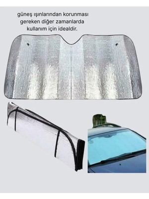 Palmira Demir Araba Güneşliği Alüminyum Yansıtıcı Yüzeyle Etkili Isı Koruması