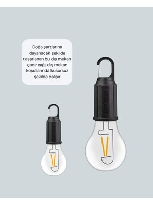 Palmira Demir Akıllı Sensörlü USB Şarjlı Kamp Lambası