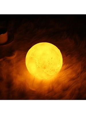 Empressco Gün Işığı 3D Ay Gece Lambası Dekoratif Küre LED Başucu Lambası