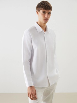 Lc Waikiki Yeni Sezon Slim Fit Uzun Kollu Armürlü Erkek Gömlek