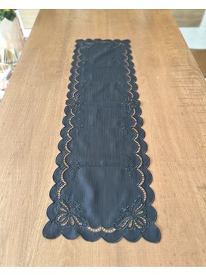 Marys Concept Kelebek Nakışlı Runner Siyah