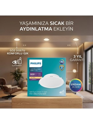 Philips Eridani  10W  Sıva  Altı  Gömme Spot  Delik Çapı 12.5cm Dış Çapı 14CM