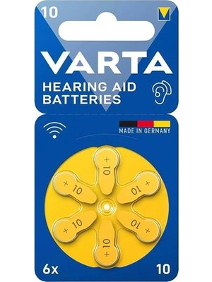 Varta 10 Numara Kulaklık Işitme Cihazı Pili (6 Lı Paket)