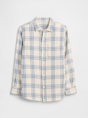 Gap Erkek Çocuk Krem Flannel Gömlek