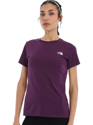 The North Face W S/S Simple Dome Slim Kadın Siyah Outdoor T-Shirt NF0A87NHV6V1