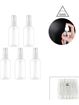 Boş Sprey Şişesi - Plastik - 50 ml - Şeffaf Midastech
