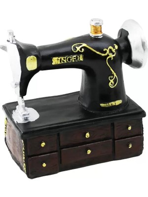 Dikiş Makinesi Tasarımlı Biblo - Vintage Model - Nostaljik Dekor Midastech
