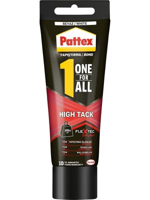 Mey İthalat Pattex One For All High Tack, Yüksek Kaliteli Montaj Yapıştırıcısı, Tüm Yüzeyler Için Güçlü Yapıştırıcı, Profesyonel Çok Amaçlı Yapıştırıcı, 1X142G Tüp