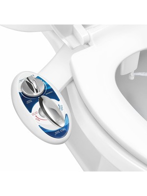 Mey İthalat Luxe Bidet Neo 320 Klozet Üstü Bide Başlığı, Çift Memeli, Sıcak Su, Mavi