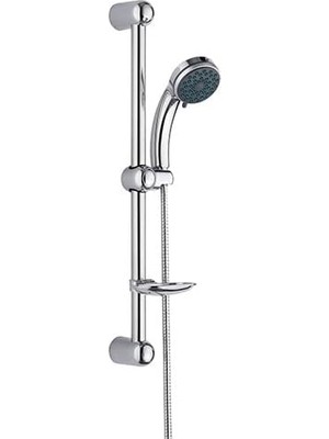 Mey İthalat Tema Econ Sürgülü Duş Seti 3 Fonksiyonlu Kireç Kırıcılı Econ Duş Başlığı Paslanmaz Boru Sürgü Seti Ince Çift Kenetli Örgülü 150MM – 190MM Uzayan Spiral