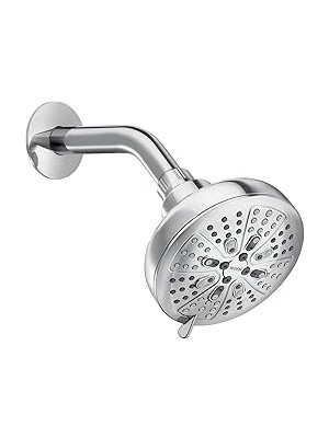 Mey İthalat Moen 200W0 Hydro Energetix Sekiz Fonksiyonlu 12,7 cm Çap Sprey Başlığı Standart, Krom