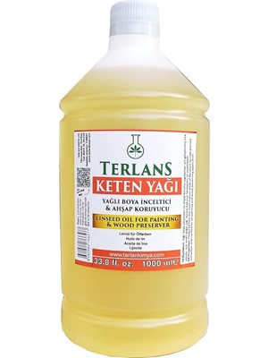 Mey İthalat Terlans Keten Yağı Resim Yağı Ahşap Koruyucu 1000 ml Linseed Oil